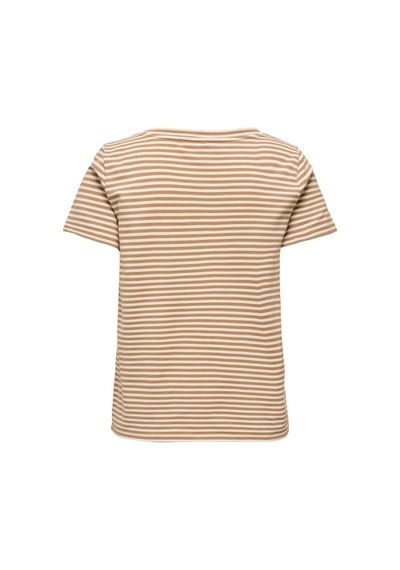 Only Onlvenus S/s V-neck Shine Top Jrs Kadın T-shirt 15368929 Bej