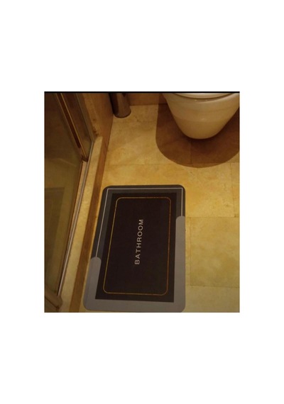 Buççin Online Mağaza Banyo Paspası Kaymaz Tabanlı Su Emici Yapı 40x60cm Kare Kauçuk Orta 6 - 12 Mm Gri Çok Renkli