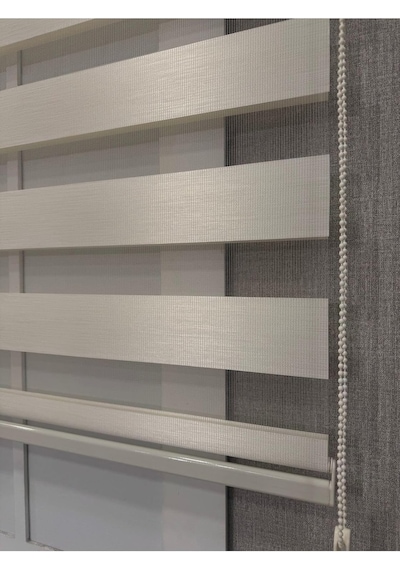 Bambu Zebra Stor Güneşlik Perde, Krem, 70 X 200 Çok Renkli