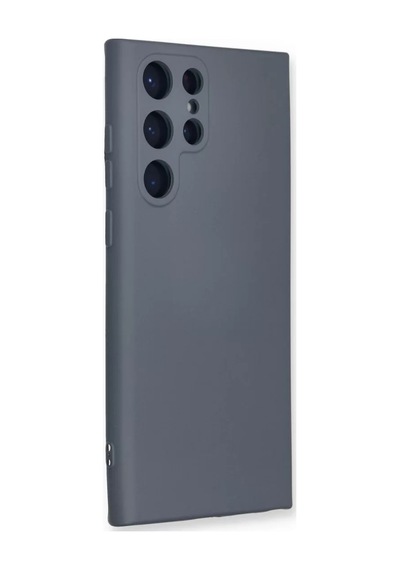 Samsung Uyumlu Galaxy S24 Ultra Uyumlu Kılıf Nano İçi Kadife Silikon - Gri