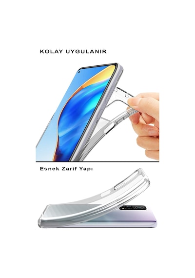 Xiaomi Mi 9t Pro Uyumlu Kapak Floral Pembe Tasarımlı Şeffaf Silikon Kılıf
