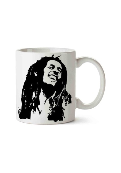 Bob Marley 11 Porselen Kupa Bardak Beyaz