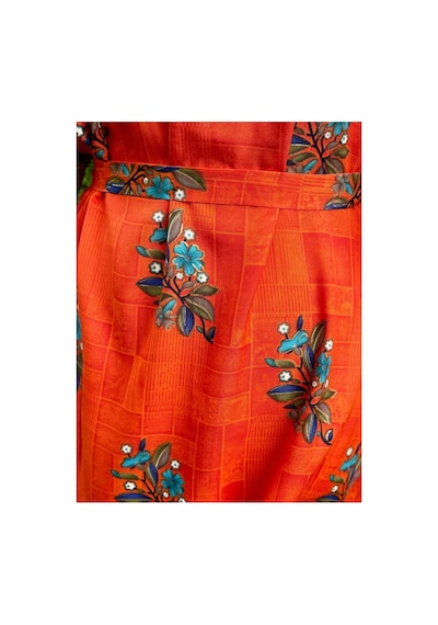 Lila Mare İthal Hint Kumaşlı Handmade Özel Tasarım Kimono Renkli Renkli