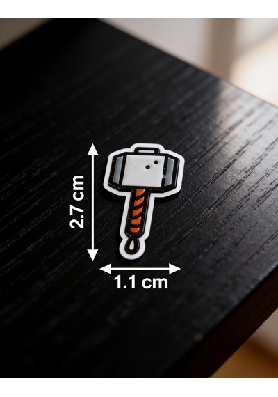 Thor Çekici Renkli Telefon Sticker 3d Metal Tasarım, Arka Süs A300148