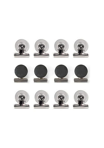 12 Adet Mıknatıslı Mandallı Buzdolabı Magnet - Fotoğraf Ve Evrak Tutucu