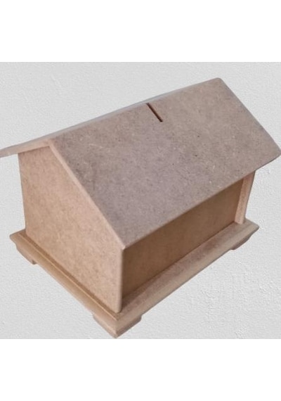 Hobi Adn Dekoratif Bahşiş Kutusu Kumbara Ahşap Mdf Ham Cnc Kesim Model El Yapım