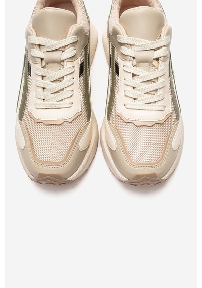 Calına Bej Yeşil Kadın Sneaker Bej - Yeşil