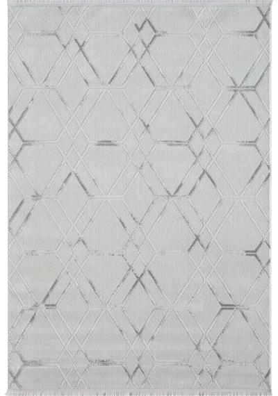 Mariesse Home Zen Koleksiyonu Bambu Dokulu Modern Sık Dokuma Halı - Salon Oturma Odası Halısı 0595a Gri
