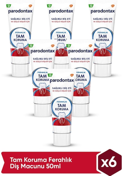 Parodontax Tam Koruma Ferahlık Diş Macunu 6 x 50 ML