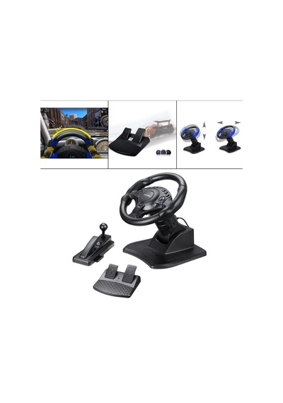 Suntek PS3 Xbox 360 İçin Yarış Oyun Tekerleği Pedalı 270 Derece Dönebilen Direksiyon Seti