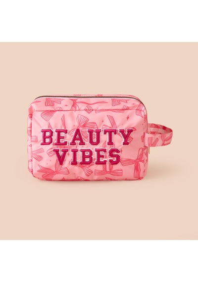 Living Beauty Vibes Kozmetik Çantası - Pembe - 21x12x8 Cm