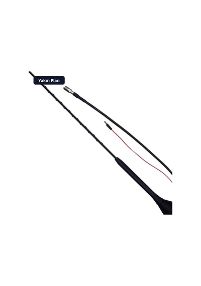 Trobus Volkswagen Uyumlu Oto Anten Kablolu Çubuk Tip 47 Cm Siyah