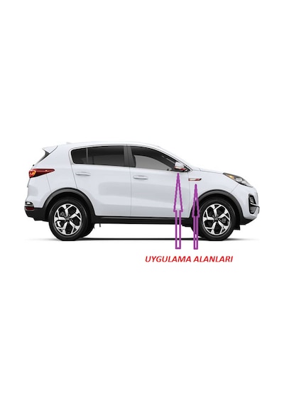Kia GT Line Sportage Yan Aynalar Ve Çamurluk Yanı Damla Desen Bıç