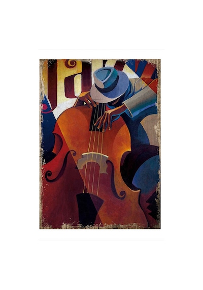 Bedeko Jazz Müzik Ve Konturbas Hediyelik Mdf Tablo