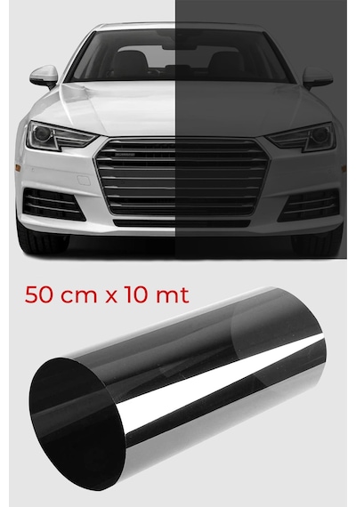 Cam Filmi Siyah Amerikan Çizilmez  Orta ton 50 CM x 10 M