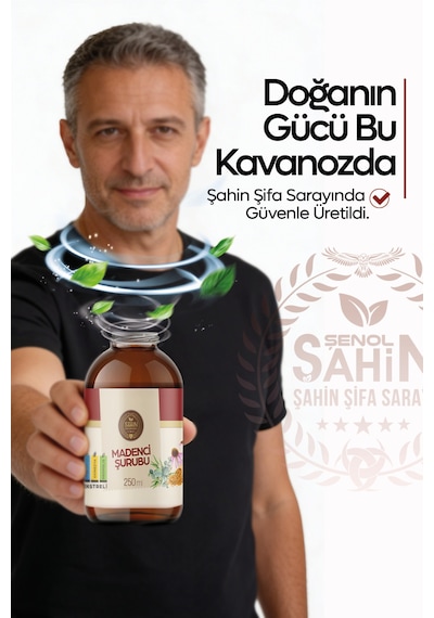 Madenci Şurubu Okaliptus Ekinezya Propolis Ekstreli Bitkisel Şurup 350ml
