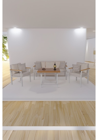 Neokas Balkon Mobilyası, 1 +1 + 3+ Masa Bahçe Takımı, Kafe Koltuğu, Bekleme Alanı Koltuğu, Beyaz Neokas Balkon Mobilyası, 1 +1 + 3+ Masa Bahçe Takımı, Kafe Koltuğu, Bekleme Alanı Koltuğu, Beyaz
