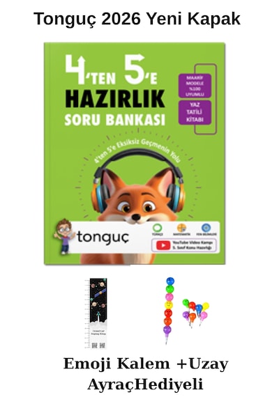 Tonguç 4'ten 5'e Hazırlık Kitabı 2026 Yeni Kapak Maarif M. Emoji K.+uzay A