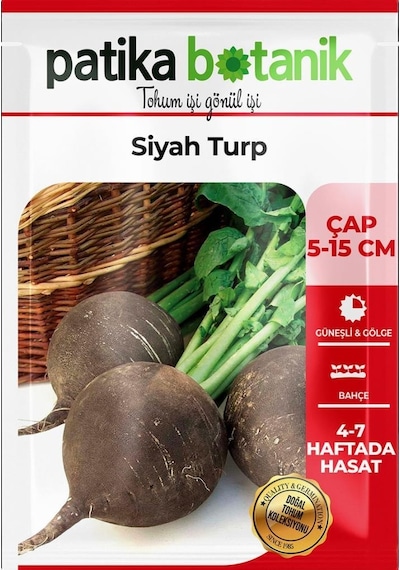 500 Adet Siyah Turp Tohumu