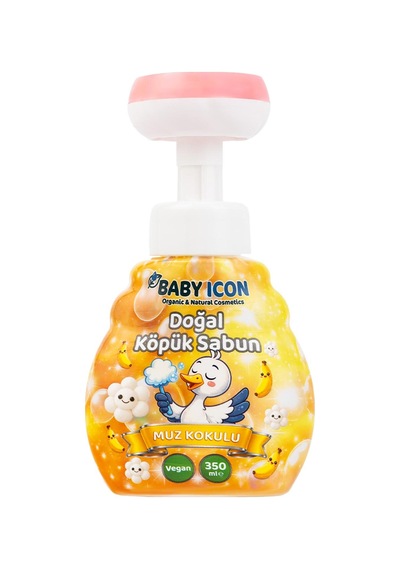 Baby İcon Doğal Köpük Sabun Çiçek Form Muzlu 350 Ml 4 Adet