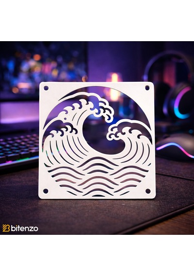 Ocean Wave 120x120 Mm Beyaz Çerçeveli Oyun Pc Aksesuarı, Masaüstü Bilgisayar Fan Kapağı