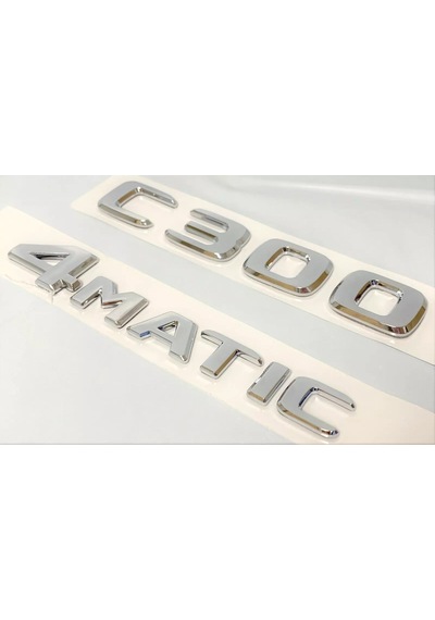 Benz C 300 Ve 4matic Krom Bagaj Yazısı 3m 3d Abs Çok Yüksek Kaliteli