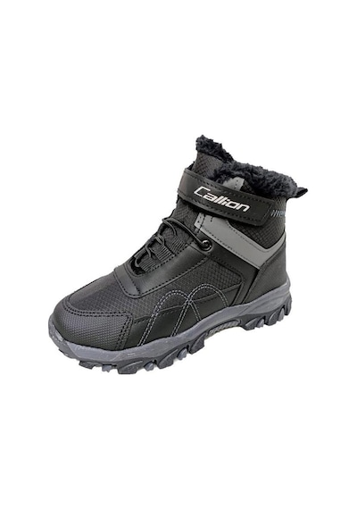 Callion 06f Deri Çocuk Sneakers Bot Siyah Füme Siyah