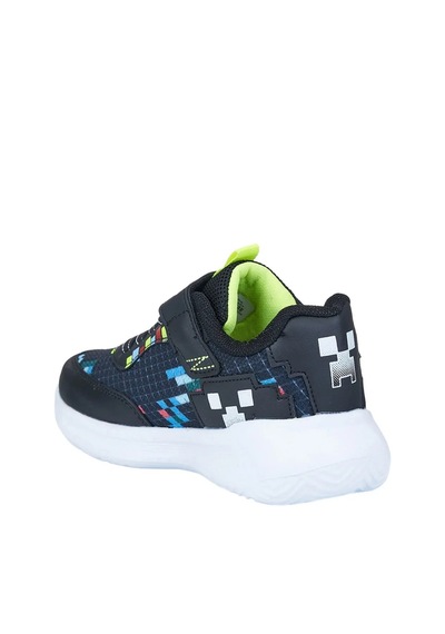 Zacoz Erkek Çocuk Oyun Pixel Blok Desenli Spor Sneaker Ayakkabı siyah