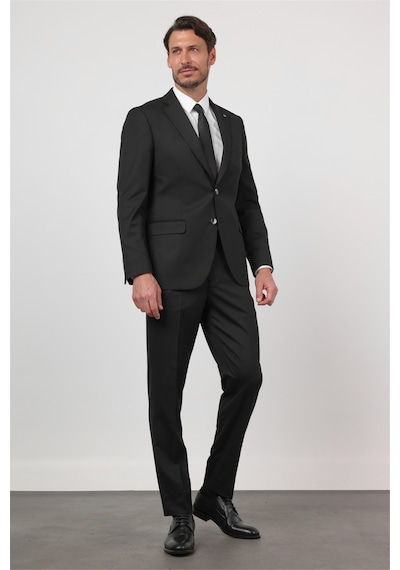 İmza Siyah Mono Yaka 6 Drop Comfort Fit Tam Astar Esnek Takım Elbise 1001260167 İmza Siyah Mono Yaka 6 Drop Comfort Fit Tam Astar Esnek Takım Elbise 1001260167