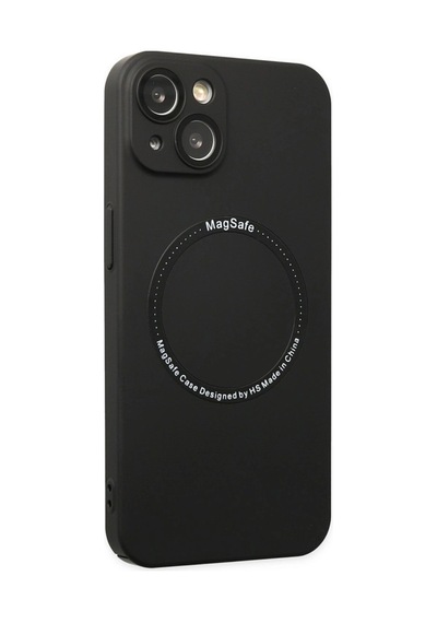 Apple iPhone Uyumlu 14 Plus Kılıf Jack Magneticsafe Lens Silikon - Siyah İtdark30158