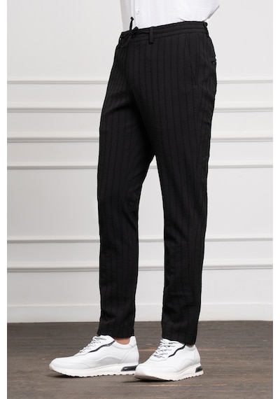 Morven Erkek Siyah Poliviskon Jogger Dynamic Fit Rahat Kesim Pantolon 25ms003014001 Siyah