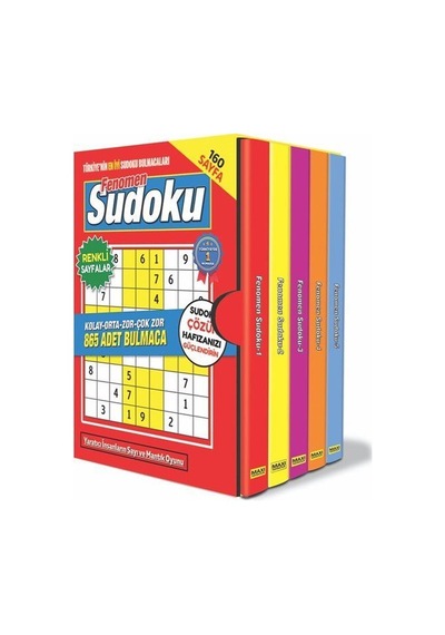 Fenomen Sudoku Bulmaca Seti 5 Kitap
