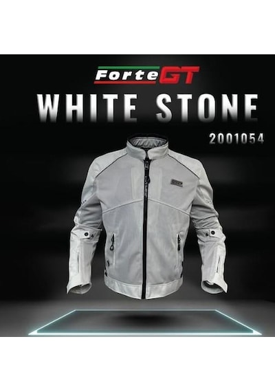 Forte Gt 1054 White Stone 7 Parça Full Korumalı Yazlık Motosiklet Montu Beyaz