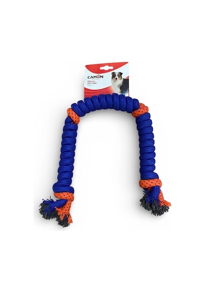 50cm Çift Düğümlü Polyester Ve Pamuk Dayanıklı Köpek Isırma Ve Çekiştirme İp Oyuncağı