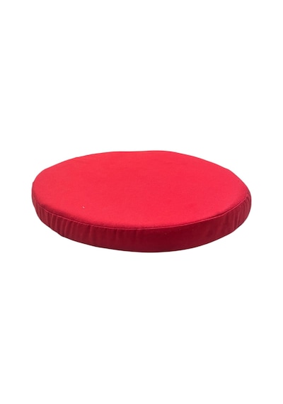 Kreş Anaokulu Yuvarlak Oyun Minderi Aktivite Minderi 40x40x5 Cm - Sandalye Minderi - Bahçe Dekor Minderi Yuvarlak Minder Kırmızı