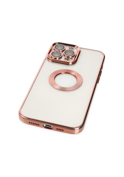 Apple İphone 14 Pro Max Kılıf Slot Silikon - Rose Gold Düz Renkli