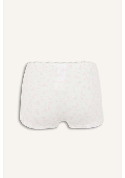 Defacto Çiçek Desenli Dantel Detaylı Penye Açık Pembe Boxer H6474ax26sppn648 Pembe-pn648