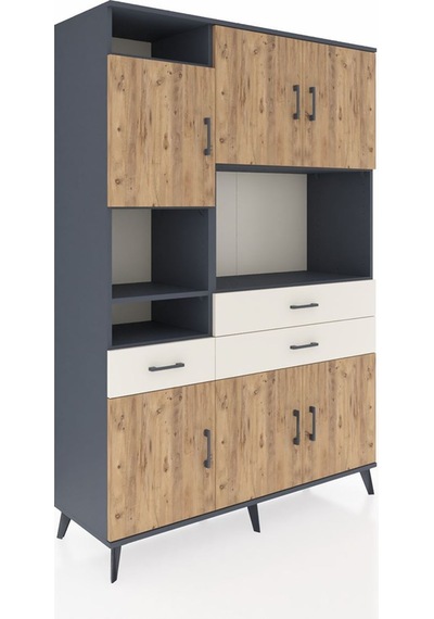 Hyperion Dolap 9 Raflı 3 Çekmeceli 6 Kapaklı 132x44x195 Antrasit-çam/aytaşı Atlas Çam/aytası - Antrasıt Hyperion Dolap 9 Raflı 3 Çekmeceli 6 Kapaklı 132x44x195 Antrasit-çam/aytaşı Atlas Çam/aytası - Antrasıt