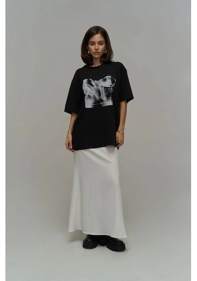 Corset Beyaz Oversize Siyah