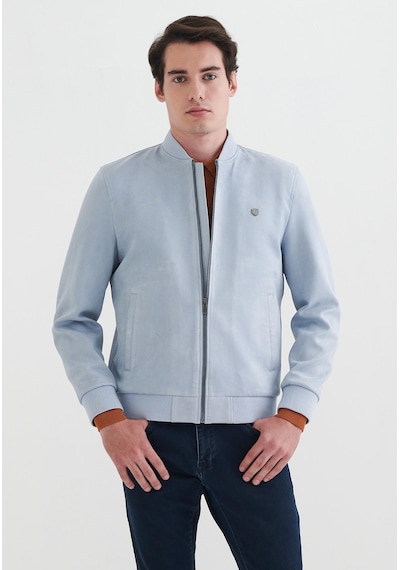 Pierre Cardin Roul Klasik Fermuarli Regular Fit Erkek Suni Deri Süet Mont Siyah