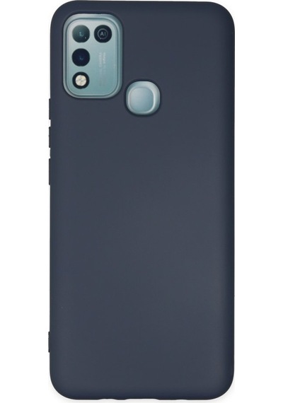 İnfinix Hot 10 Play İçi Kadife Kaplı Esnek Silikon Kapak Ryc/ Nano Lansman Lacivert