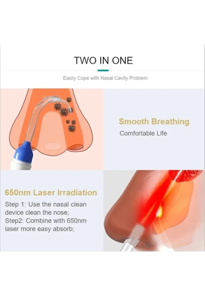 Hangzhou Burun Yıkama Şişesi 300ml Neti Pot Burun Kanalları Durulama Seti + Osel Burun Yıkama Sıvısı 500ml