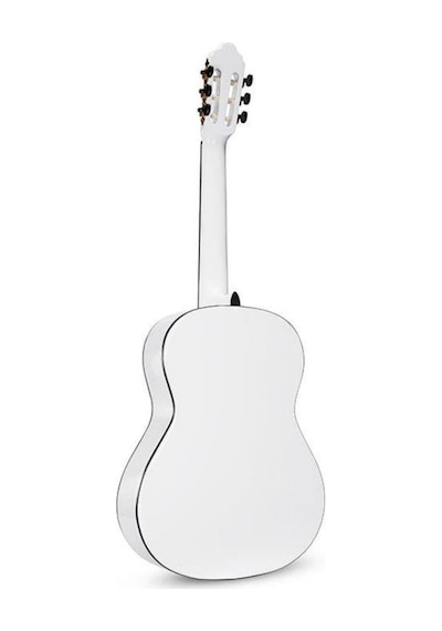 Valencia Vc104twt 4/4 Klasik Gitar - Beyaz Başlangıç Seviyesi Tam Boy Gövde, Sap Ayar Çeliği, Şık Parlak Beyaz Kaplama Ve Yeni Başlayanlar İçin Dengeli Tuşe