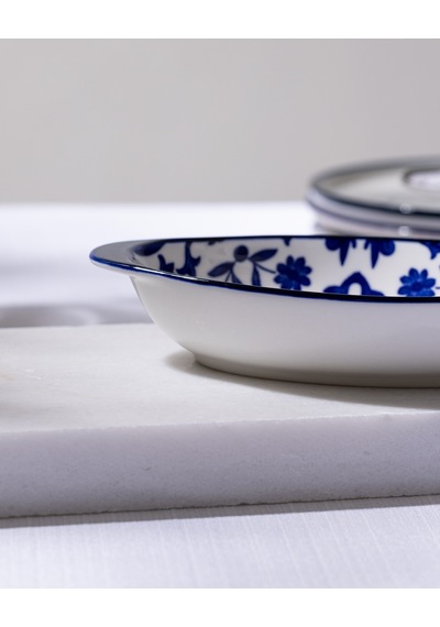 Madame Coco Reve Bleu Ellis Oval Tabak - 19 Cm - Mavi/beyaz 8684427225264 Çok Renkli