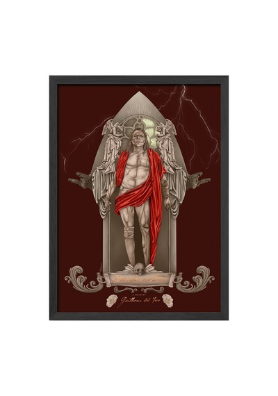 Frankenstein Siyah Ahşap Çerçeveli Poster, Dekoratif Film Duvar Tablosu