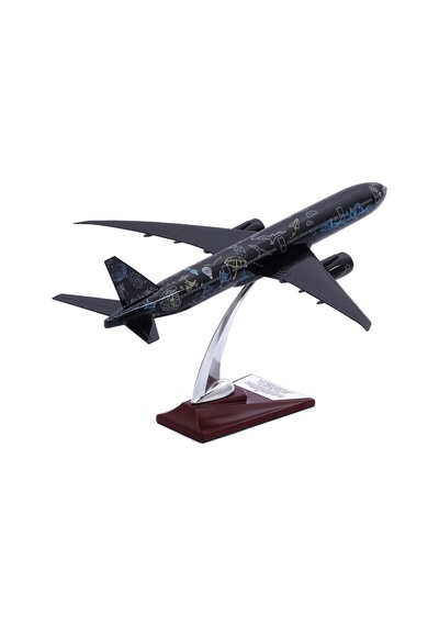 Zekupp - Maket Uçak - Boeing 777-300 1/200 - SİYAH DESENLİ ÖZEL T