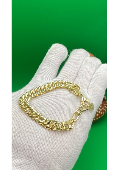 Xuping 14 Ayar Altın Kaplama Kuyumcu Model Zincir Bileklik Gold