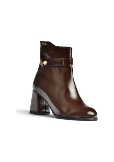 Fox Shoes Z260549660 Kahverengi Rustik Kalın Topuklu Kadın Bot