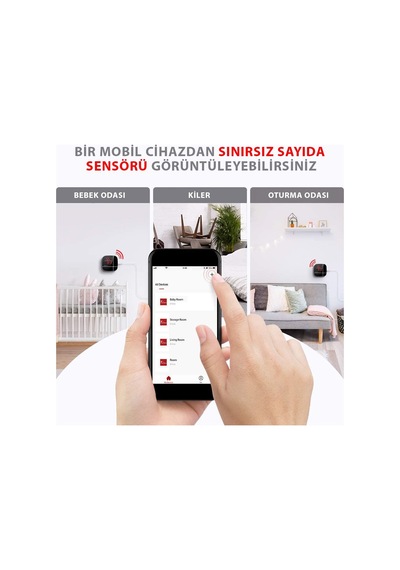 ThermoPro TP90 WiFi App Kontrollü Sıcaklık ve Nem Termometresi