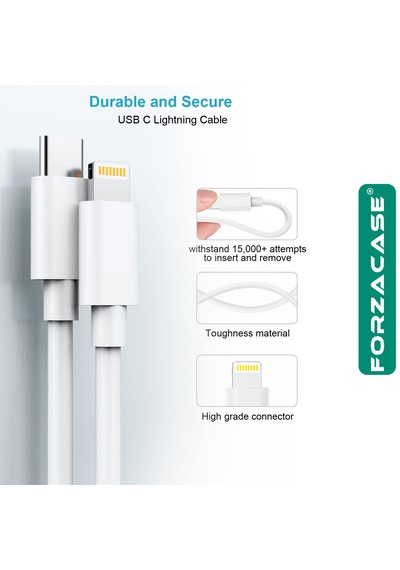 Forzacase Usb-c Type-c To Lightning Kablosu Pd Şarj Kablosu 3 Metre - Fc1173 1 Adet